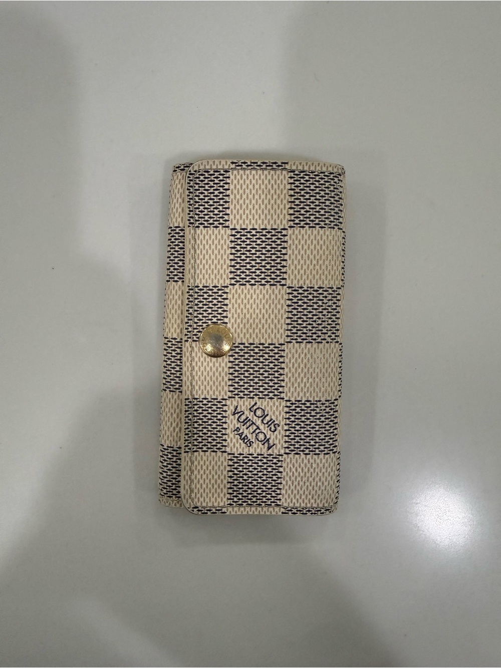 Louis Vuitton Damier Azur Multiclés 4 Key Holder - Ivory Cream - Picture 1 of 9